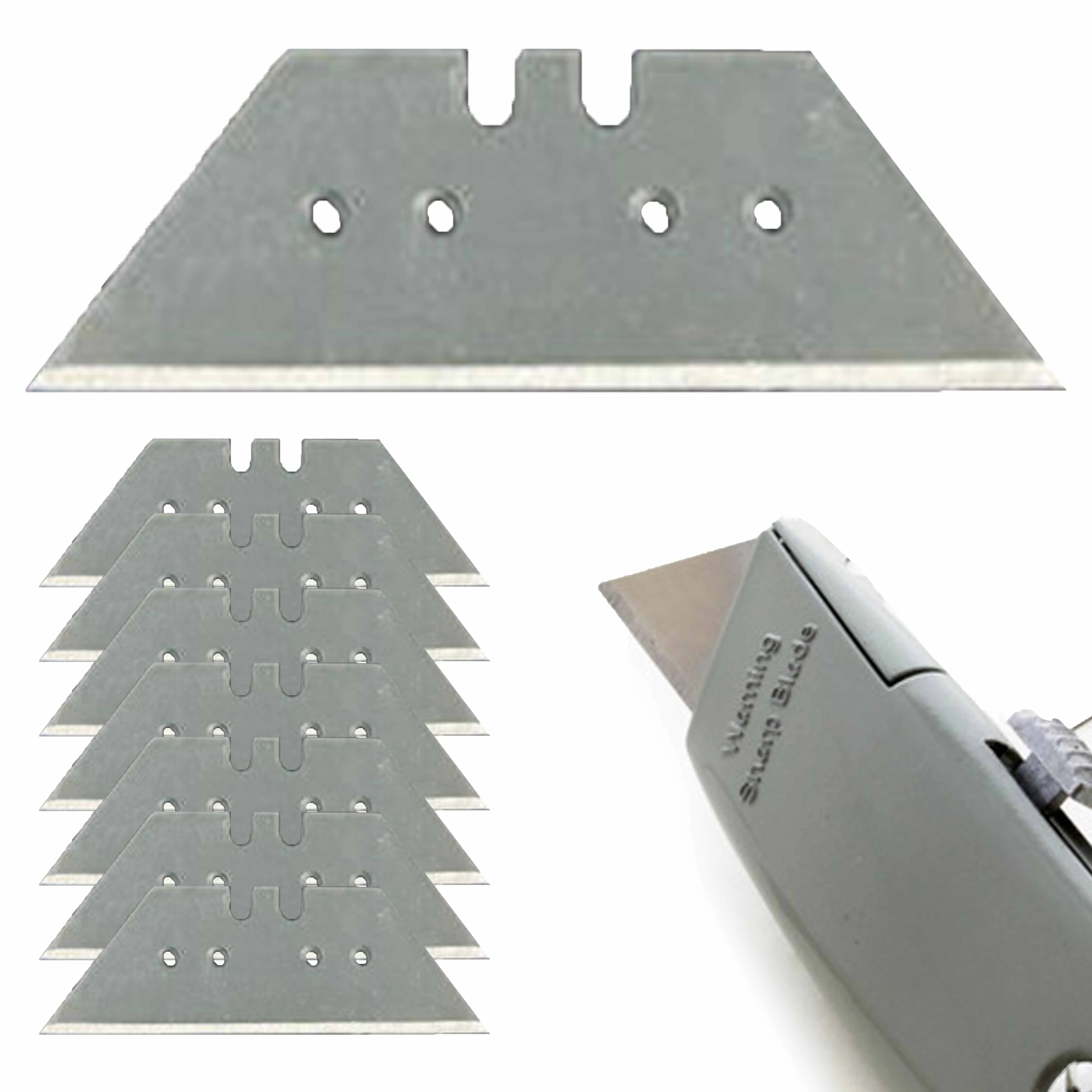 16 Pc Utility Knife Blades Replacement Refills Box Cutter Standard Razor Tool