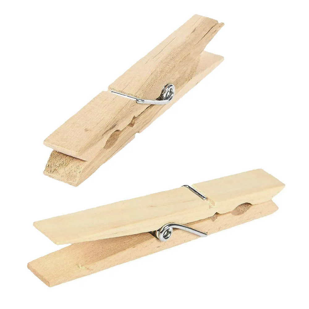40 PCS Wood Clothespins With Spring 2 7/8" Large Heavy Duty Clothes Pins Crafts