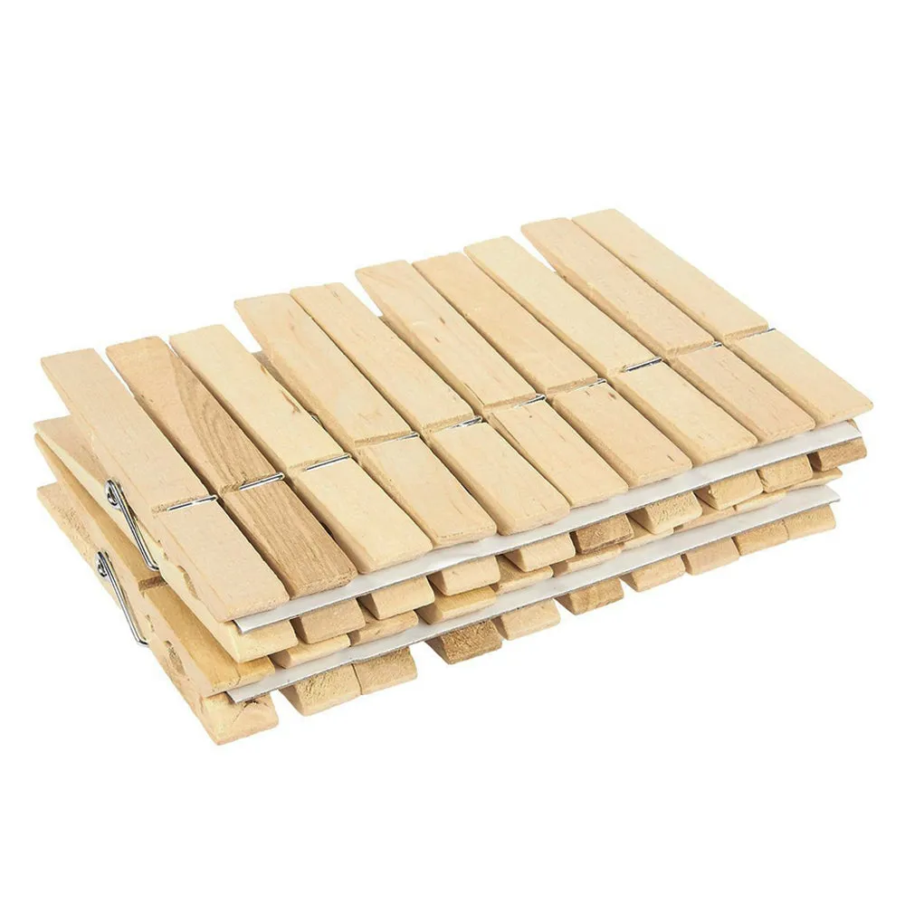 40 PCS Wood Clothespins With Spring 2 7/8" Large Heavy Duty Clothes Pins Crafts