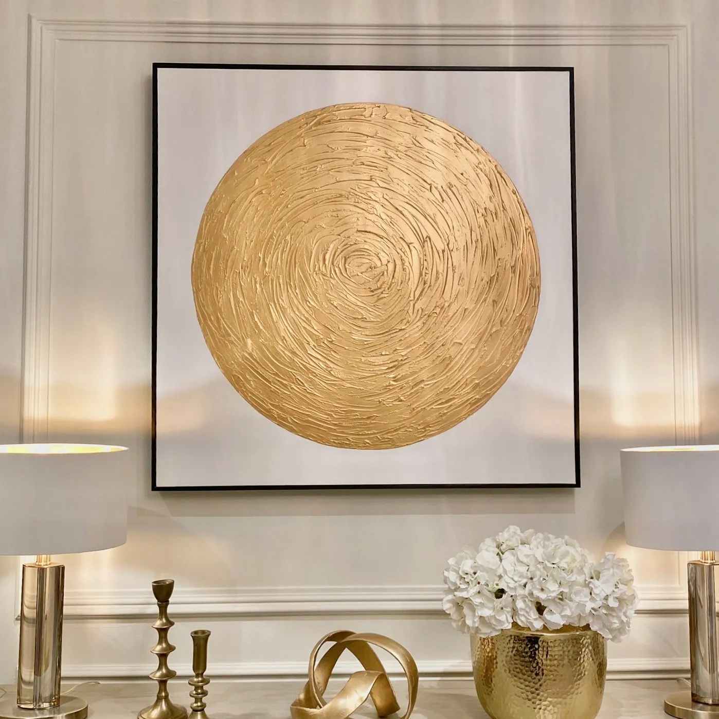 Astratto Gold Textured Canvas Wall Art