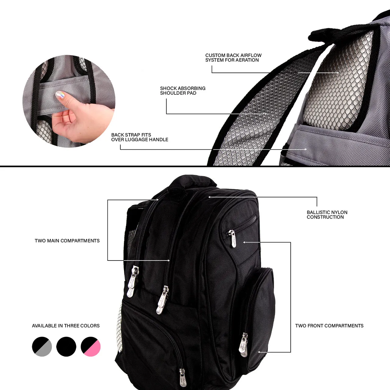 Baltimore Orioles Laptop Backpack Pink