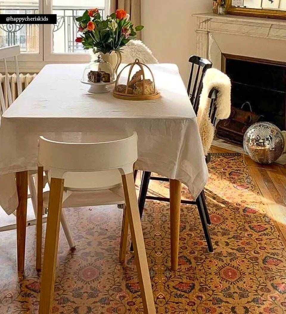 Bohemian Garden Gold Vinyl Rug