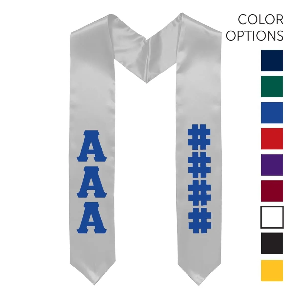 Chi Phi Pick Your Own Colors Graduation Stole