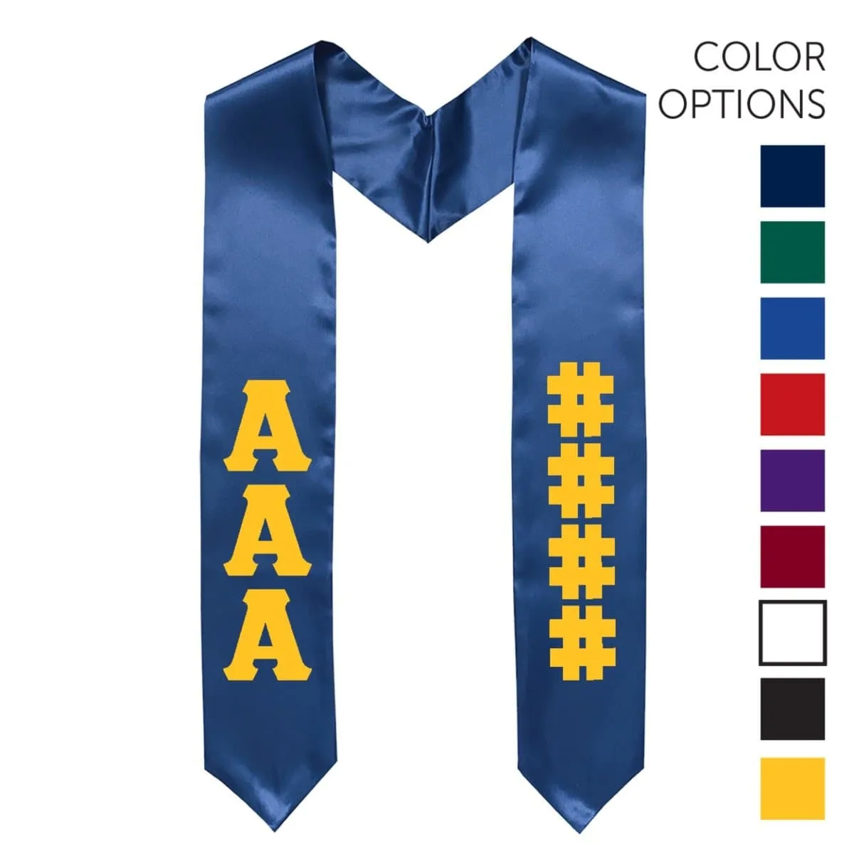 Chi Phi Pick Your Own Colors Graduation Stole