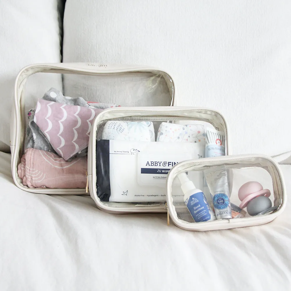Clear Pouch Trio Set
