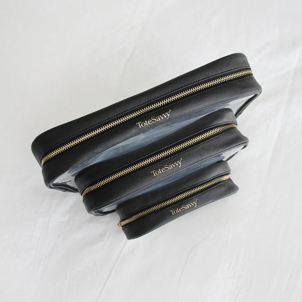 Clear Pouch Trio Set
