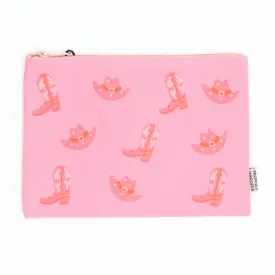 Cowgirl Boot and Hat Canvas Pouch