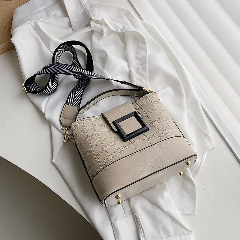 Crocodile Crossbody Bag For Women Shoulder Bag Brand Designer Women Bags Luxury PU Leather Bag Bucket Bag Handbag