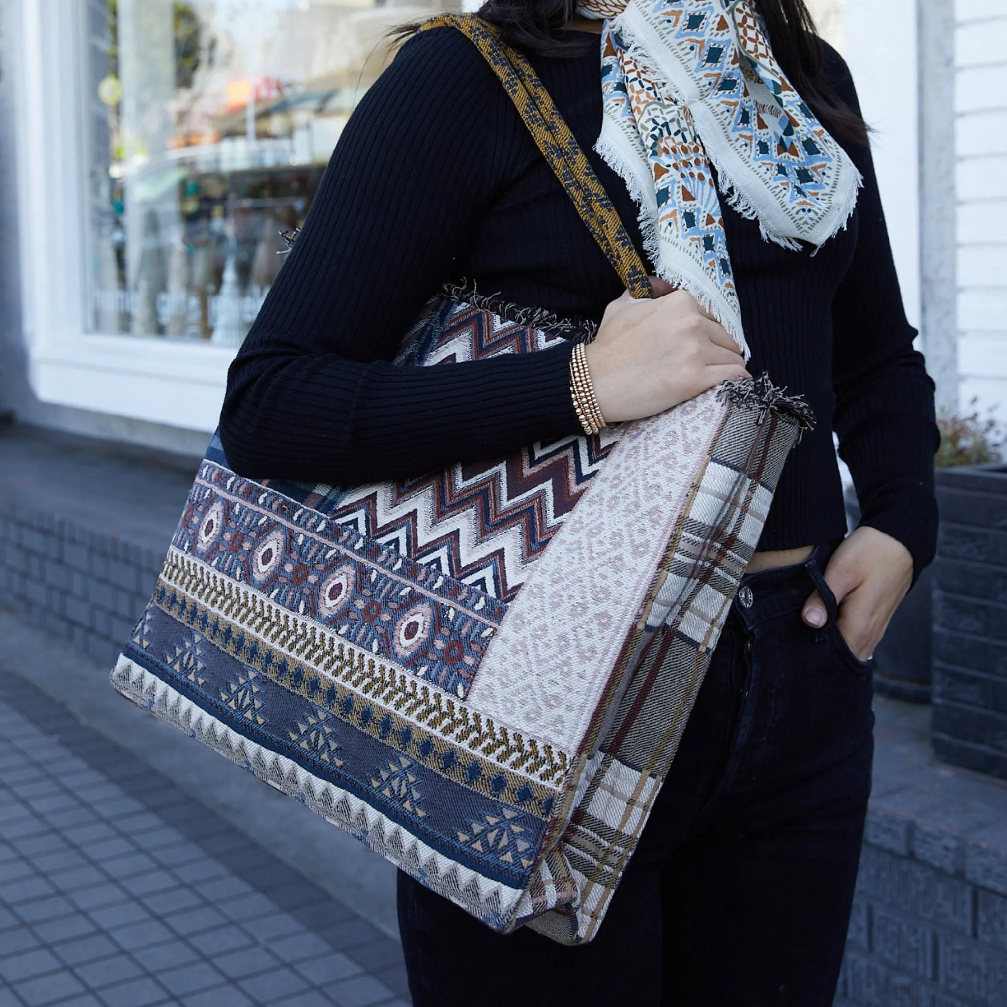 Eminent Jacquard Bag - Beige Brown