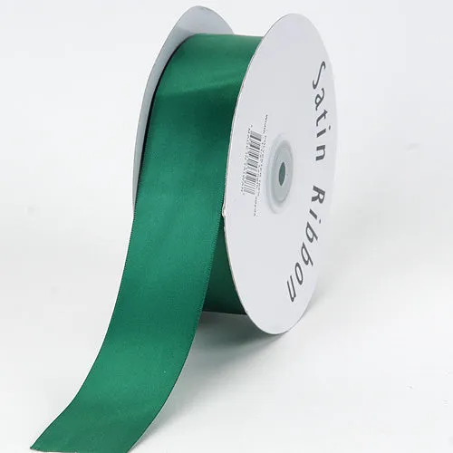 Hunter Green - Satin Ribbon Single Face - ( W: 1/4 Inch | L: 100 Yards )
