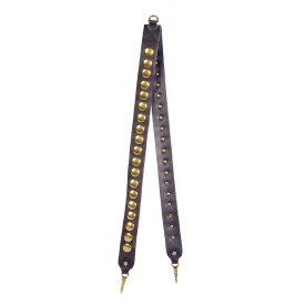 JEROME DREYFUSS BANDOULIERE FESTIVAL STRAP IN BLACK & BRASS