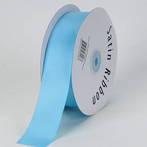 Light Blue - Satin Ribbon Single Face - ( W: 5/8 Inch | L: 100 Yards )