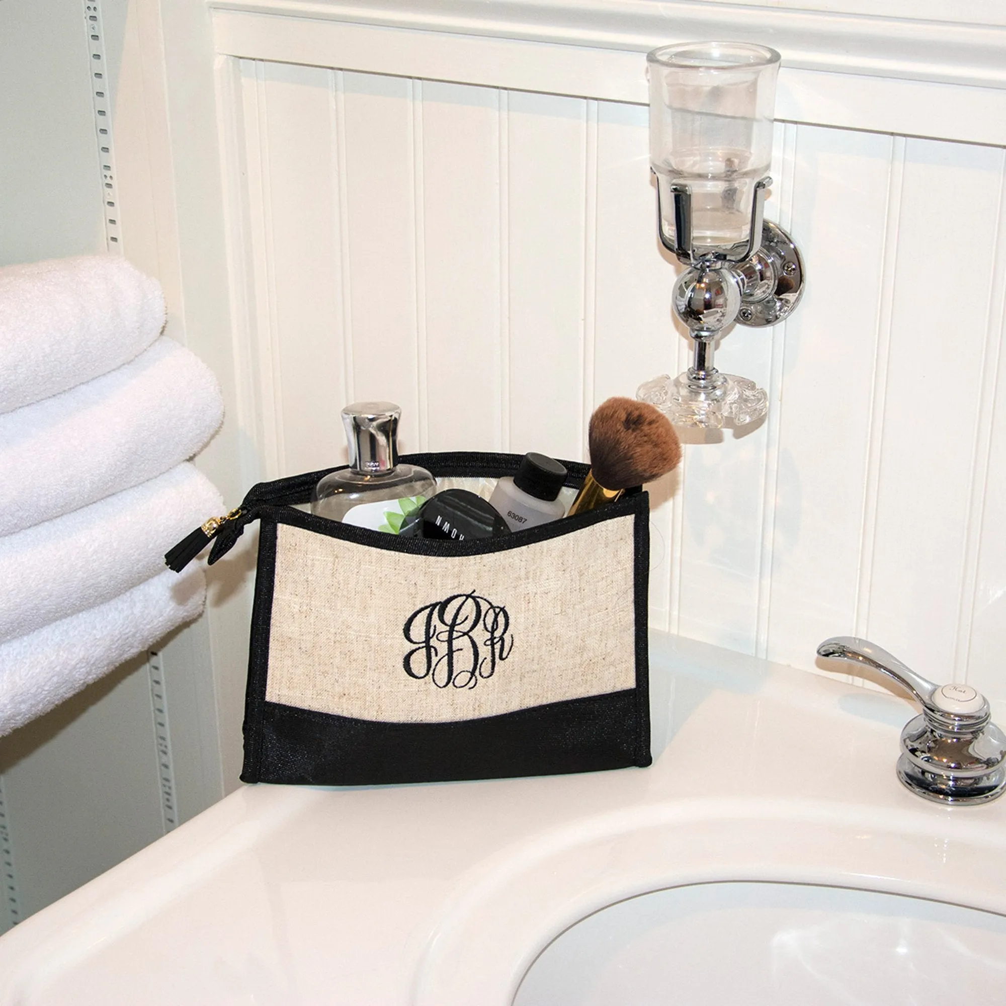 Linen Cosmetic Pouch