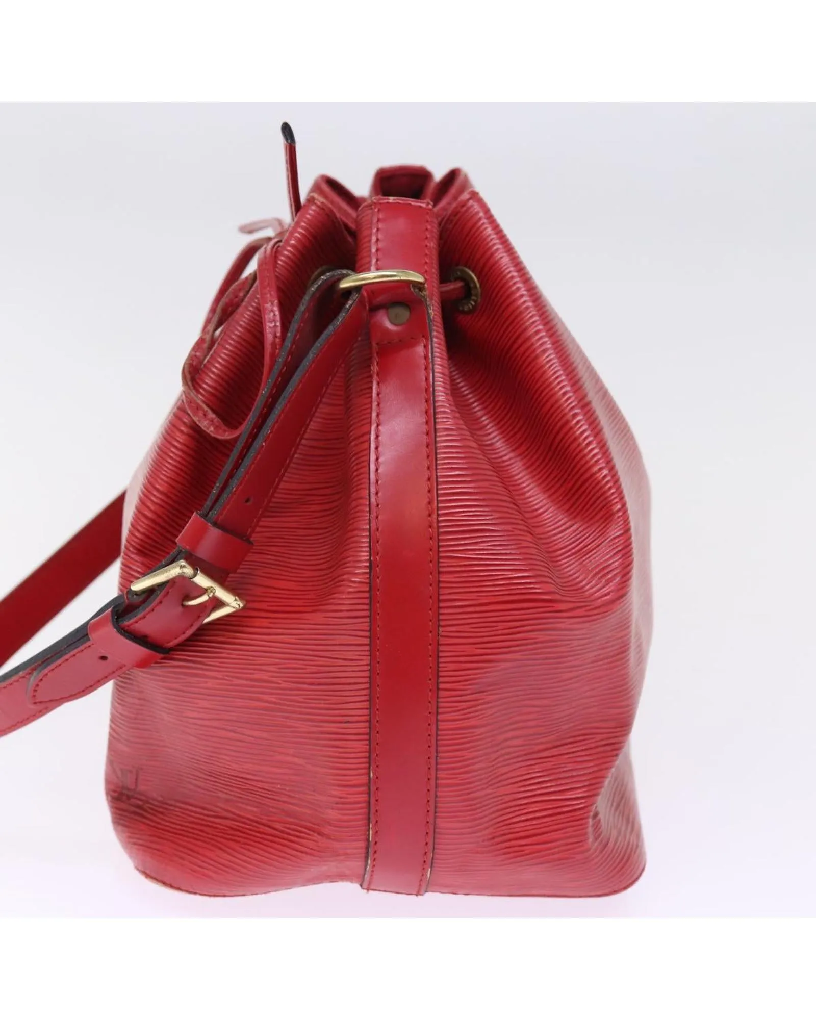 Louis Vuitton Noe Epi Leather Bucket Bag Red