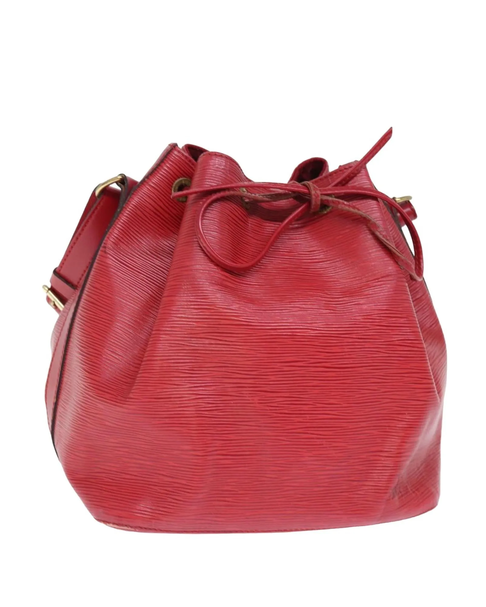 Louis Vuitton Noe Epi Leather Bucket Bag Red
