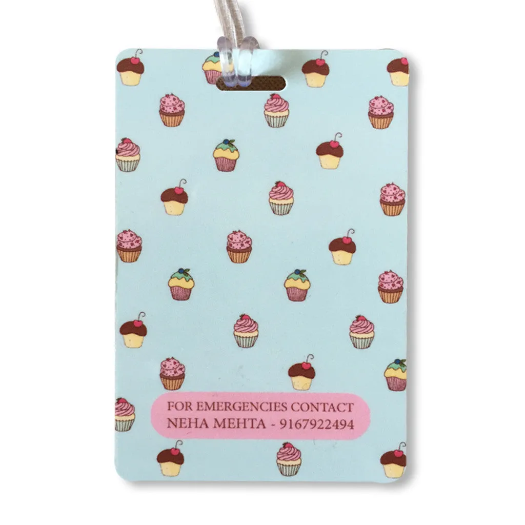 Luggage Tags - Cupcake Theme, Set of 2