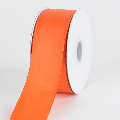 Orange - Satin Ribbon Wired Edge - ( W: 1-1/2 Inch | L: 25 Yards )