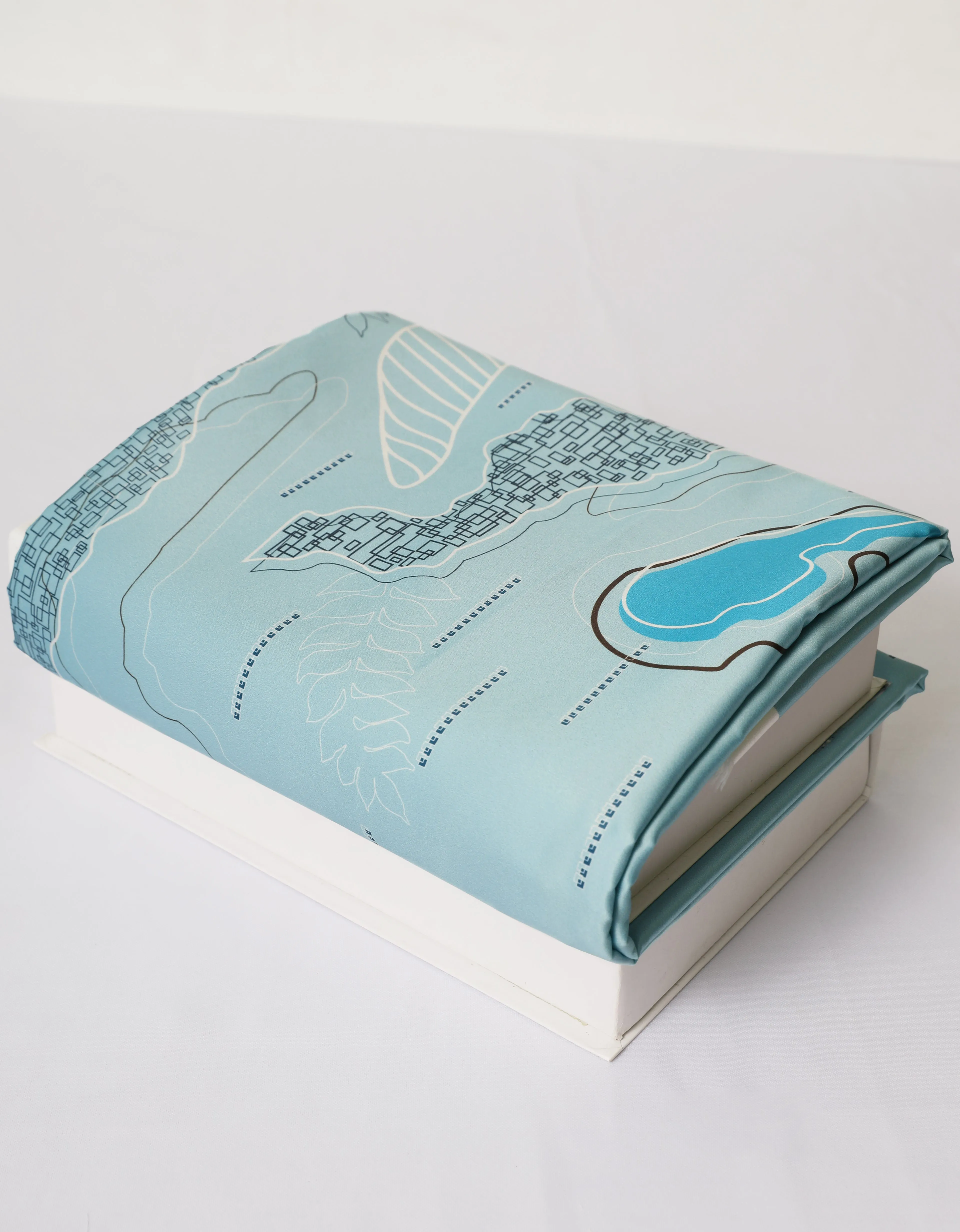 Orked Batik Satin 45" (Aqua Mint)