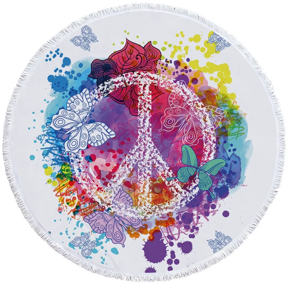 Peace on the Beach Towel   Backpack