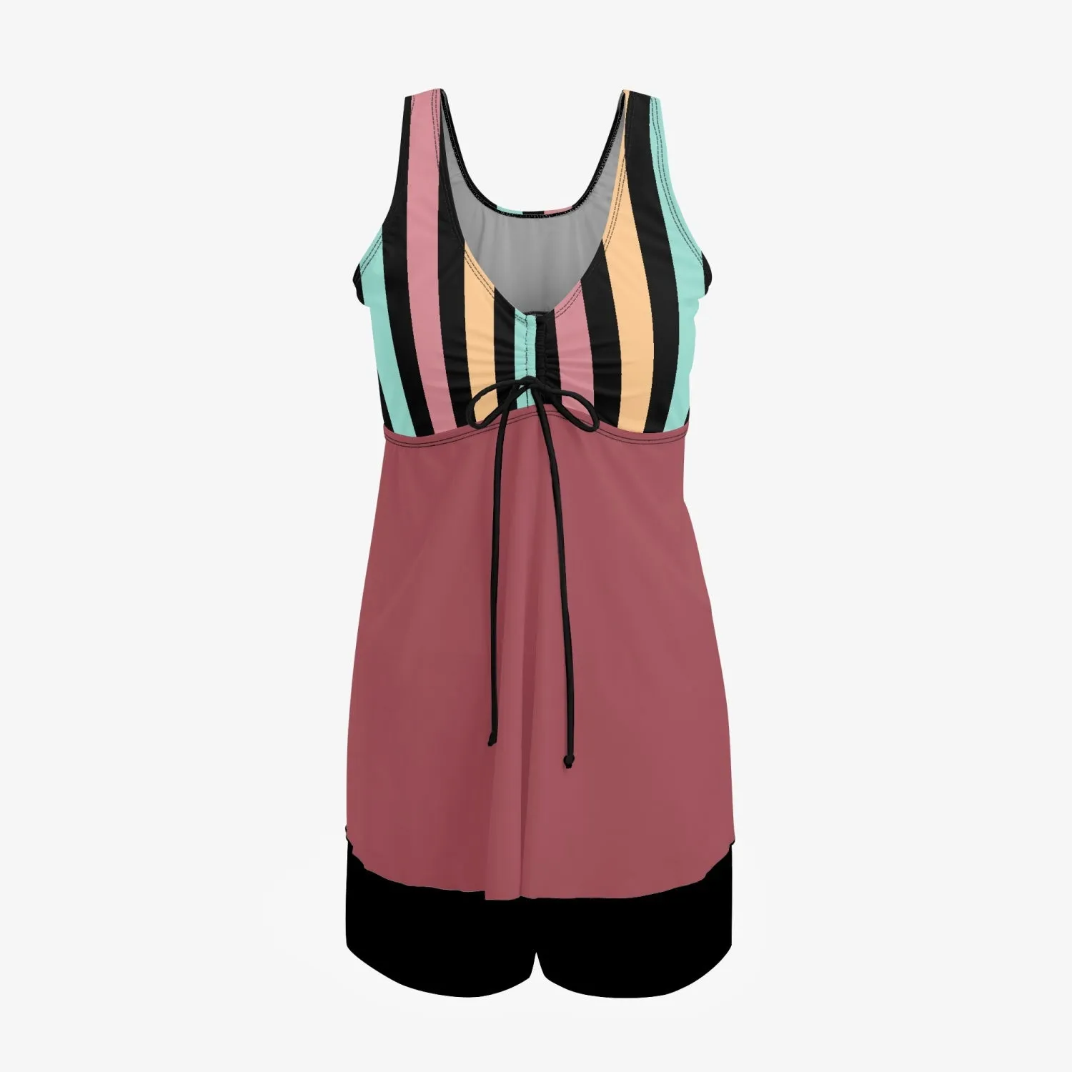Pinstripe Harmony | Women's Two-Piece Swimsuit