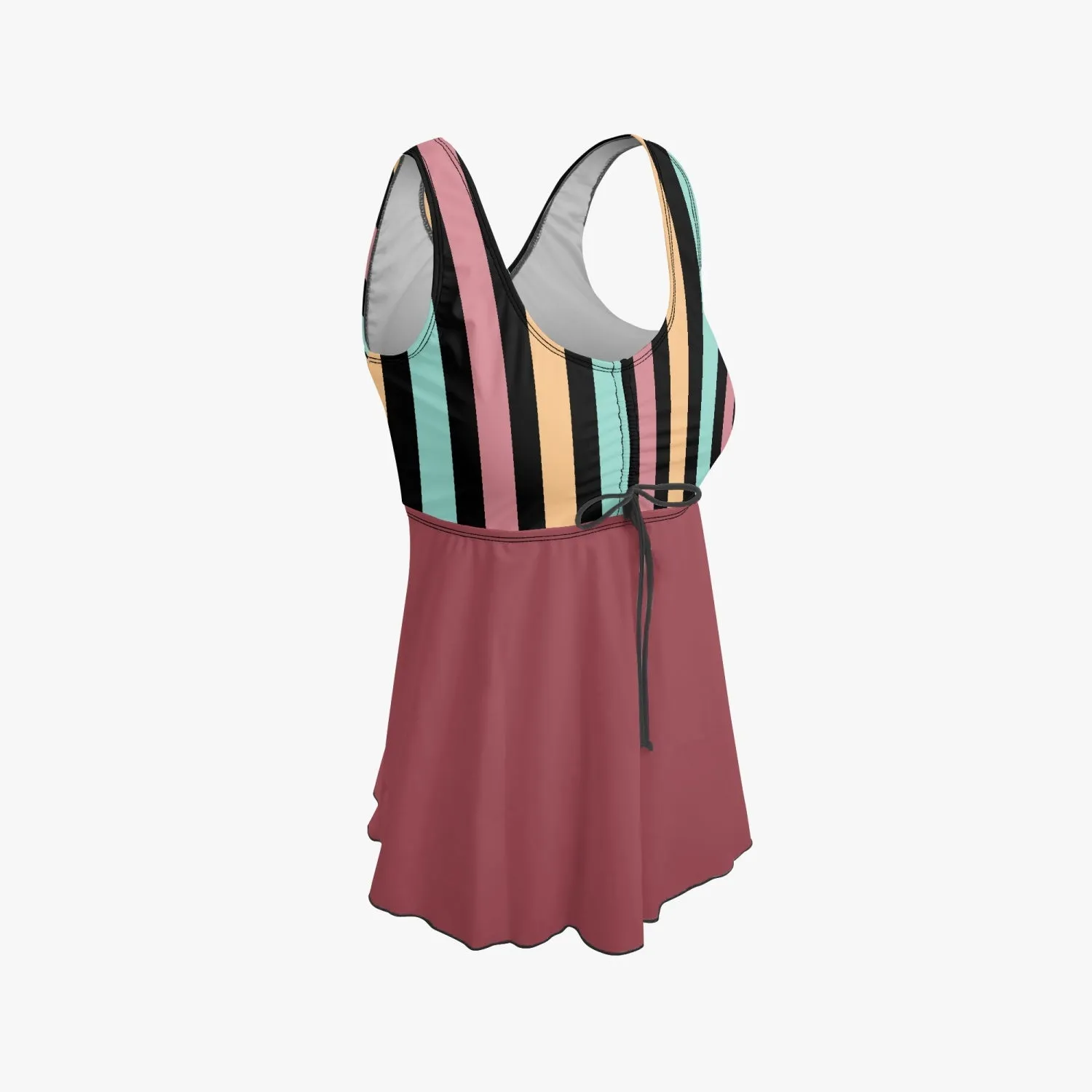 Pinstripe Harmony | Women's Two-Piece Swimsuit