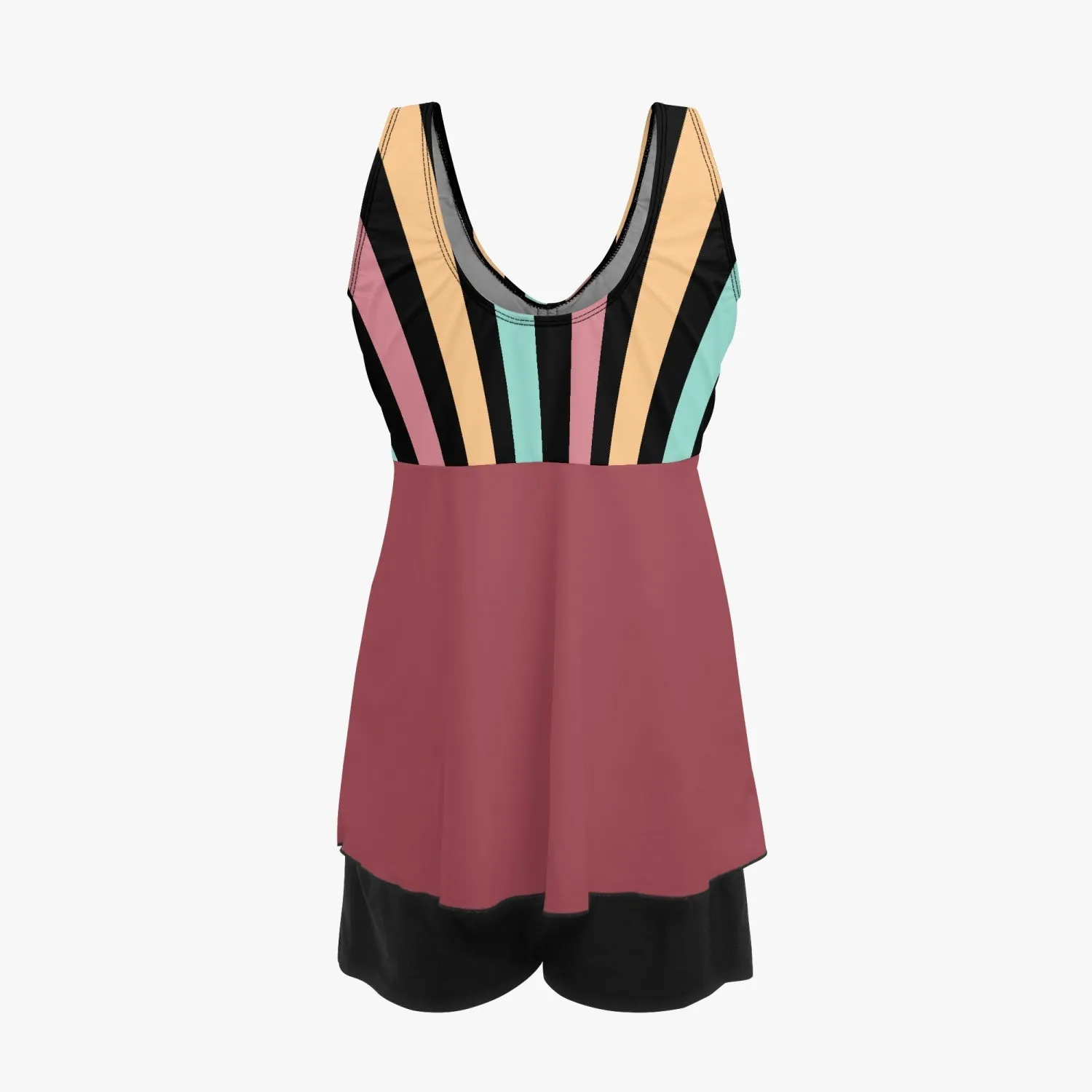 Pinstripe Harmony | Women's Two-Piece Swimsuit