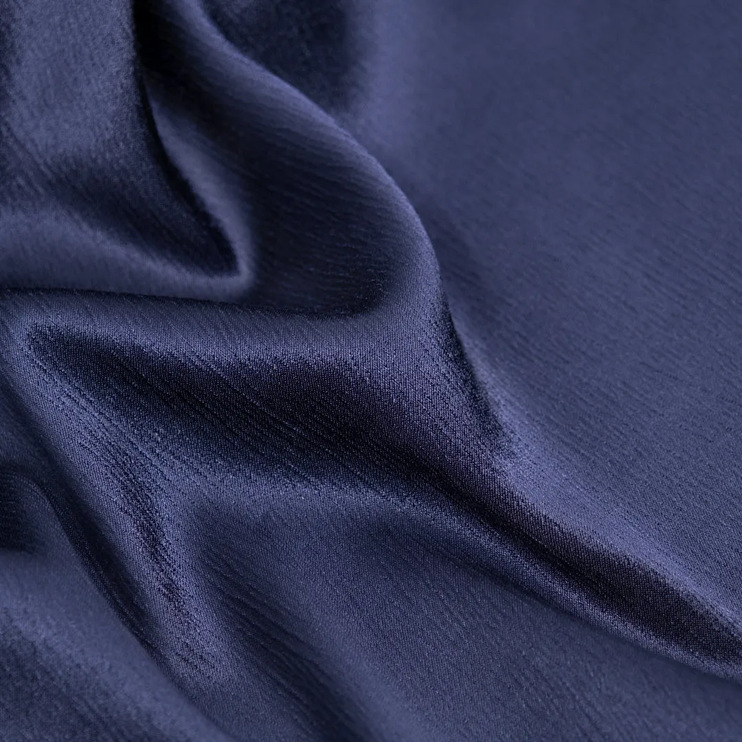 Ripple Satin - Navy