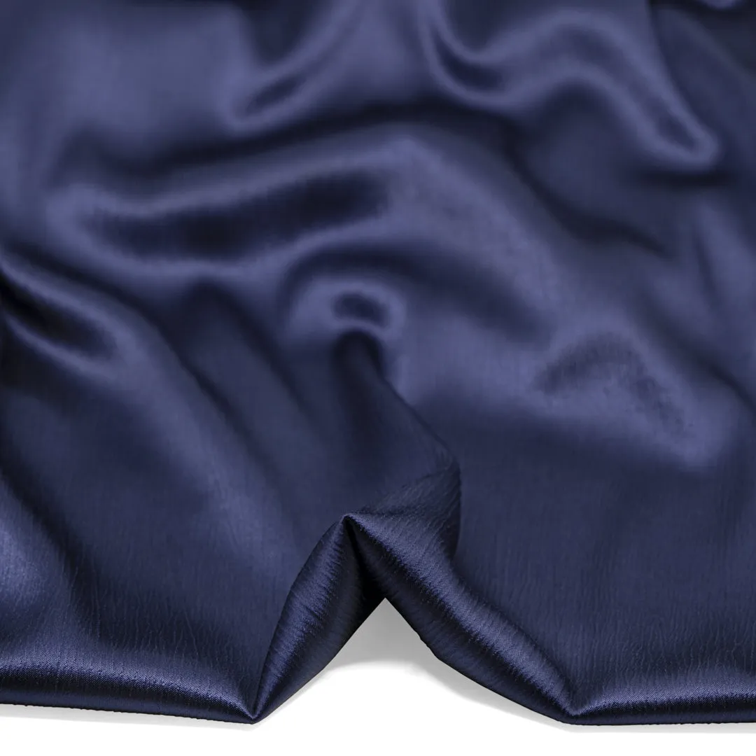 Ripple Satin - Navy