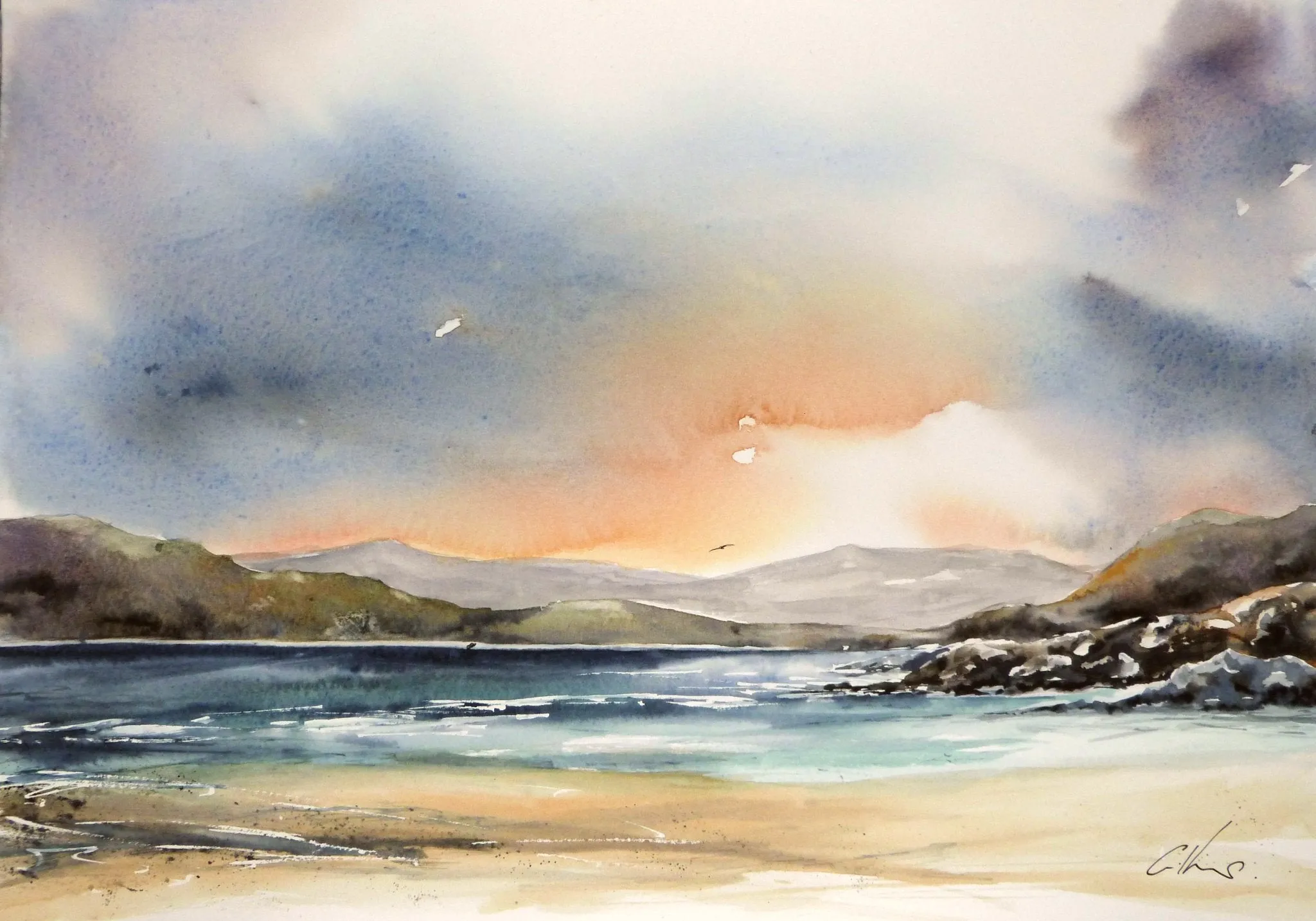 Seclusion, Original Watercolour Painting.