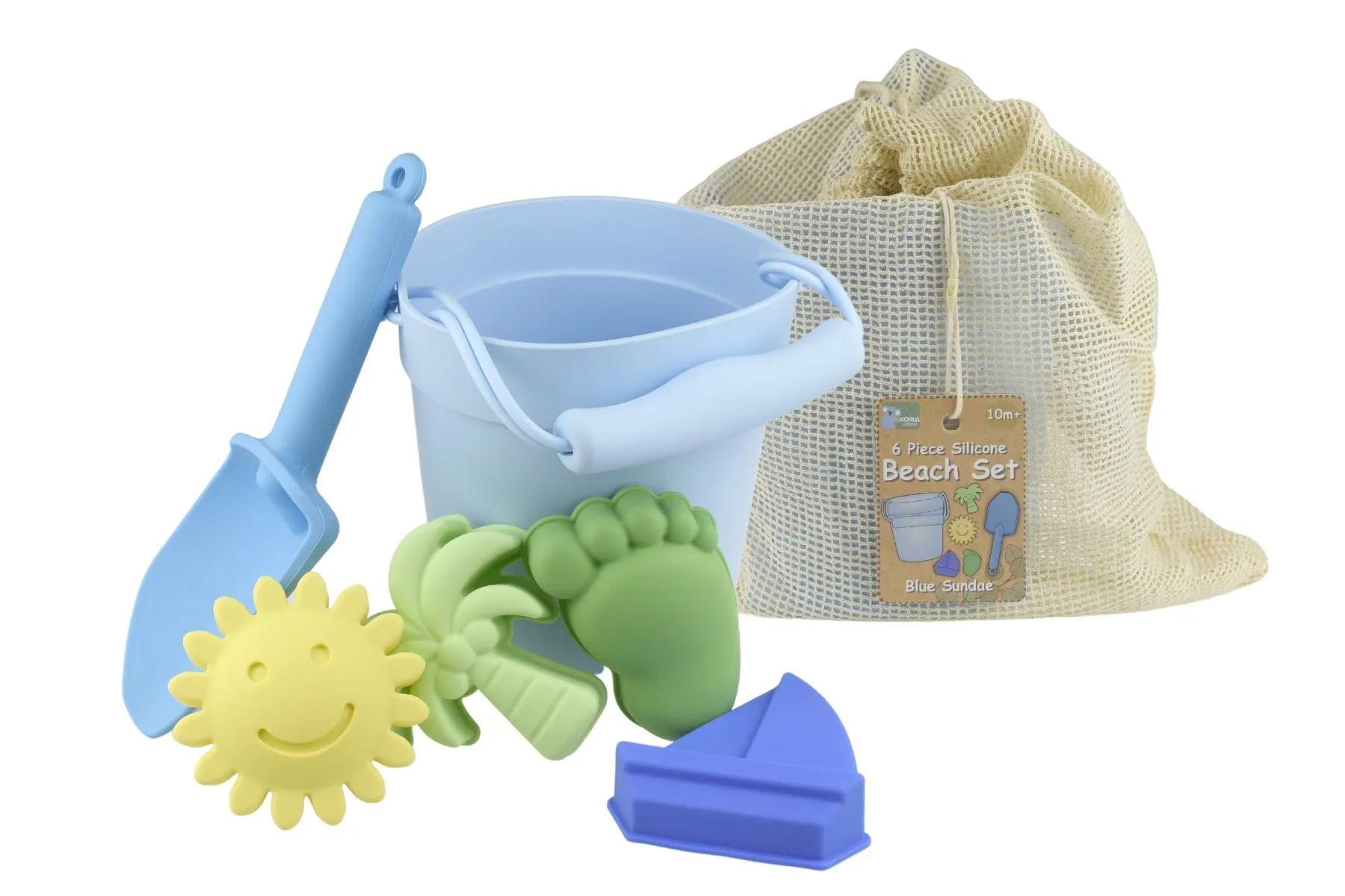 Silicone Beach Set 6Pc - Blue Sundae