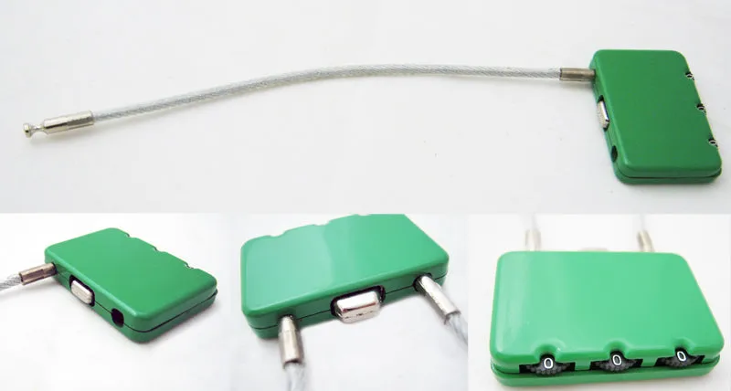 Travel Wire Lock With Combination Code 3 Digit Safety Luggage Bag Security New !