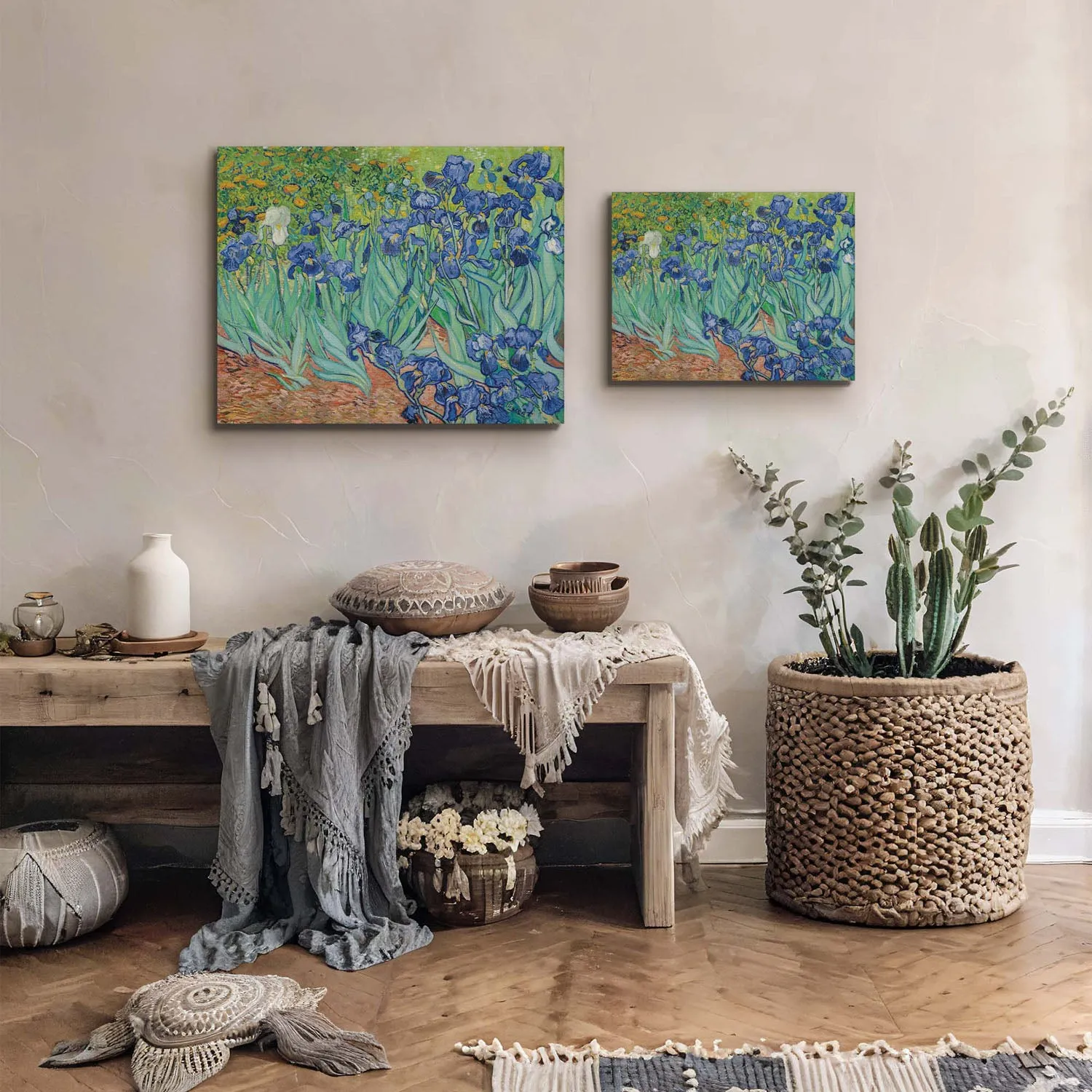 Van Gogh Wall Art, Irises Canvas Print, Van Gogh Print, Van Gogh Wall Art, Van Gogh Irises, Ready To Hang for Living Room Home Wall Decor, C2445