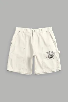 Wolf Rose Clark Utility Shorts in Cream