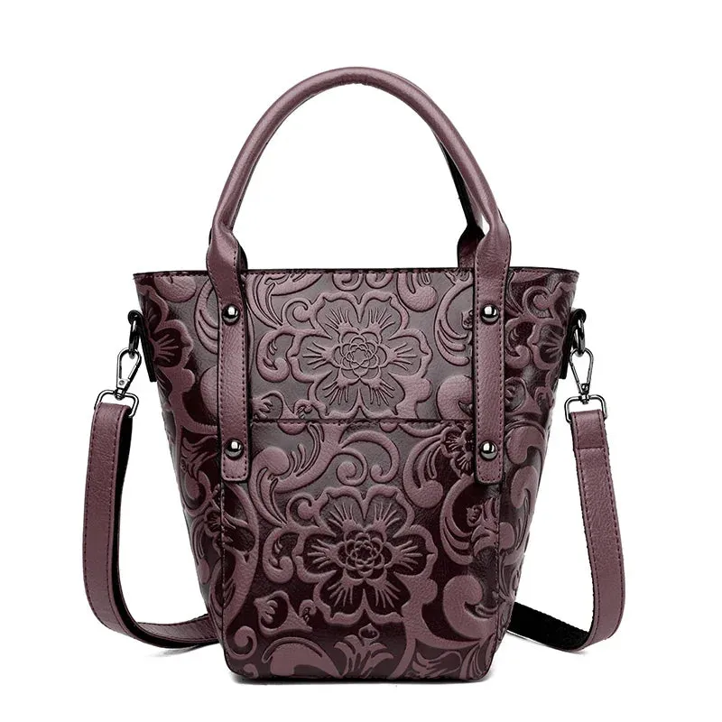 Women's Luxury Designer Retro Bucket Shoulder Handbag