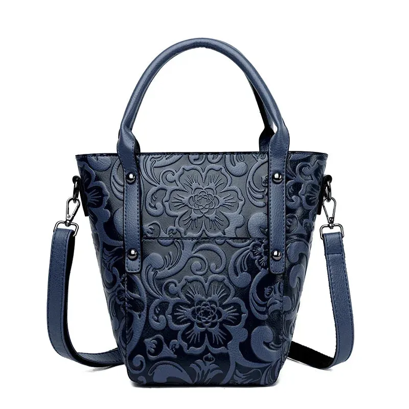 Women's Luxury Designer Retro Bucket Shoulder Handbag