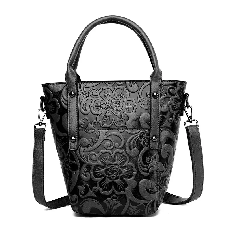 Women's Luxury Designer Retro Bucket Shoulder Handbag